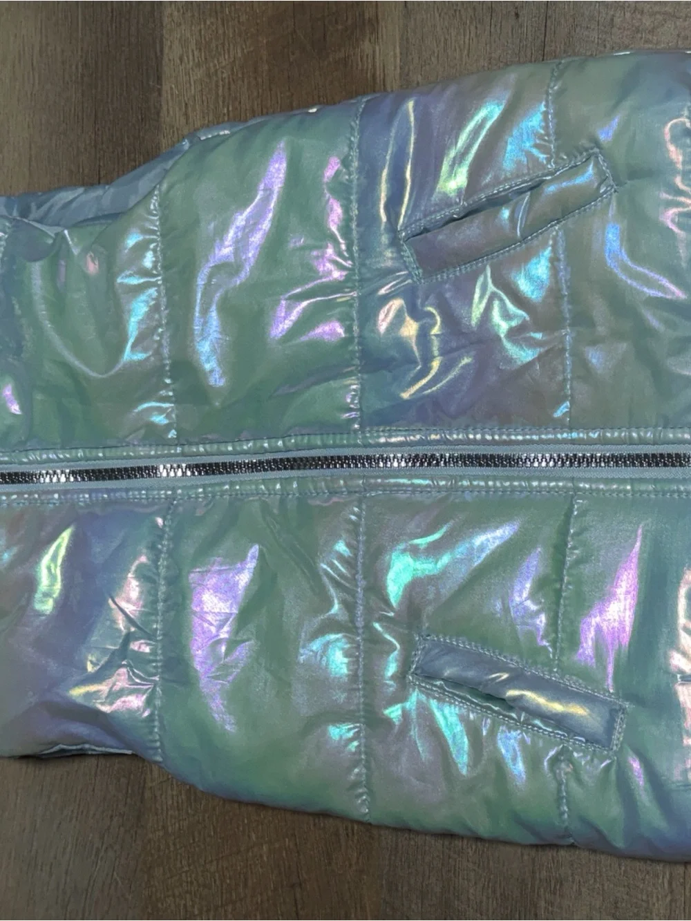 Nicole Miller Sport Iridescent Blue Puffer Vest | Toddler 4T
